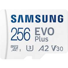 Samsung 256 GB - Class 10 Minneskort & USB-minnen Samsung EVO Plus microSD/SD 160MB/s 256GB