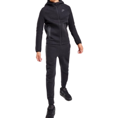 Jeans - Pojkar - Vinterjackor Barnkläder Nike Junior Tech Fleece Full Zip Hoodie - Black