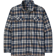 Herr - Rutiga Skjortor Patagonia Long Sleeved Organic Cotton Midweight Fjord Flannel Shirt - Fields/New Navy