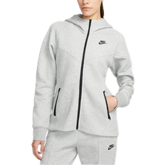 Nike Bomull - Dam Överdelar Nike Women's Sportswear Tech Fleece Windrunner Full-Zip Hoodie - Dark Grey Heather/Black