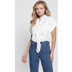 Guess Skjortor Guess Embroidered Shirt White