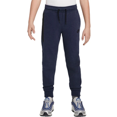 Blåa - Pojkar Byxor Nike Junior Tech Fleece Pants - Obsidian Heather/Black/Black (FD3287-473)