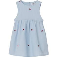 9-12M Klänningar Barnkläder Name It Kid's Regular Fit Dress - Chambray Blue (13227279)