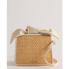 Ted Baker Vita Axelremsväskor Ted Baker Niyahna Leather Bow Crossbody Bag, Ivory