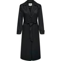 16 - Dam Kappor & Rockar Only Line Long Trenchcoat - Black