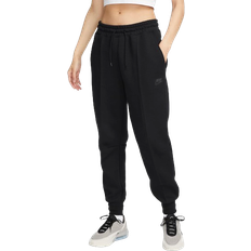 12 - Dam Byxor Nike Sportswear Tech Fleece Women's Mid-Rise Joggers - Black