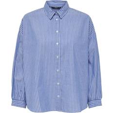 Only Skjortor Only Arja L/S Stripe Shirt - Blue