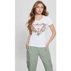 Guess Dam Överdelar Guess Crewneck Flowers Icon Tee