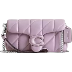 Kortfack - Lila Axelremsväskor Coach Tabby Shoulder Bag with Hand Strap and Cushion Quilting - Silver/Soft Purple