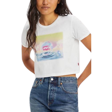 Levi's Dam - Skinnjackor - W28 Kläder Levi's Homeroom T-shirt with Print - Bubble Bw Bright White/White