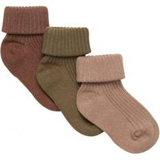 Minymo Strumpor Barnkläder Minymo Rib Socks 3-pack - Dried Herbs (5755-961)