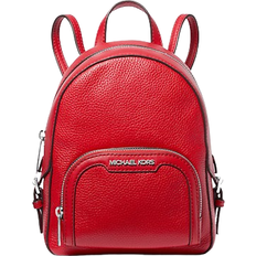 Michael Kors Röda Ryggsäckar Michael Kors Jaycee Extra Small Pebbled Leather Convertible Backpack - Bright Red