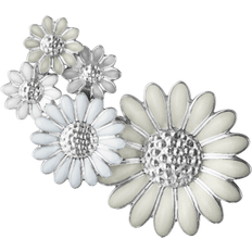 Georg Jensen Daisy Medium Ear Cuff - Silver/White