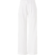 Dam - Linne Byxor Gina Tricot Linen Trousers - White