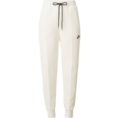 Nike Dam - Ekologiskt material - Kort ärmar Kläder Nike Women's Sportswear Tech Fleece Mid-Rise Joggers - Pale Ivory/Black