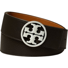 Tory Burch Skärp Tory Burch 1.5" Miller Reversible Belt - Black/Classic Cuoio/Silver