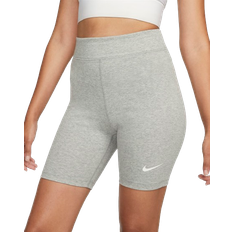 Nike Sportswear Classic Women's High Waisted 8" Biker Shorts - Dark Grey Heather/Sail