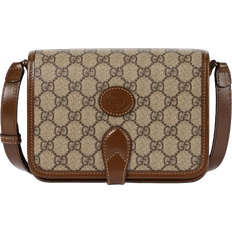 Gucci GG Retro Small Leather Shoulder Bag - Beige