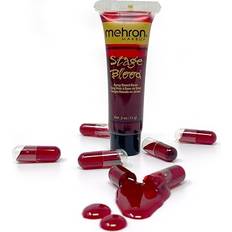 Mehron Unisex Smink Mehron Easy to Fill Empty Capsules with 0.5 Ounce Tube of Blood 6-pack