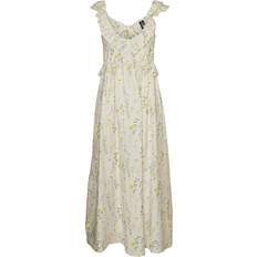 Blommiga - Dam - Långa klänningar - Viskos Vero Moda Josie Long Dress - Grey/Birch