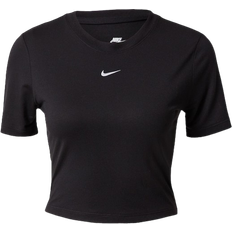 Nike Dam - Elastan/Lycra/Spandex Överdelar Nike Women's Sportswear Essential Slim Cropped T-shirt - Black/White