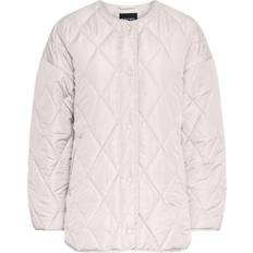 Pieces Stella Quilted Jacket - Silver Grey