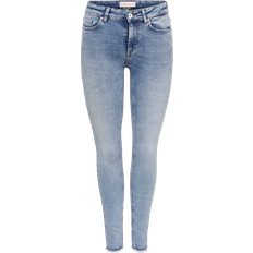 42 - Dam Jeans Only Blush Mid Waist Skinny Ankle Jeans - Blue/Medium Blue Denim