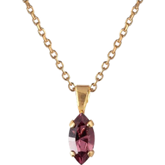 Caroline Svedbom Justerbar storlek Halsband Caroline Svedbom Petite Navette Necklace - Gold/Purple