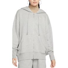 16 - Dam Tröjor Nike Sportswear Phoenix Fleece Women's Oversized Zip Up Hoodie - Dark Gray Heather/Sail