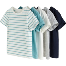 Multifärgade T-shirts H&M Cotton T-shirts 5-packs - Turquoise/Striped (0749176036)