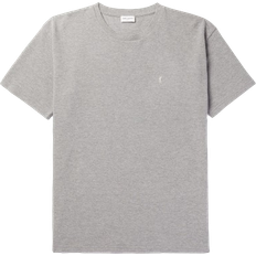 Stenströms T-shirts & Linnen Stenströms Logo Embroidered Cotton Blend Piqué T-shirt - Grey