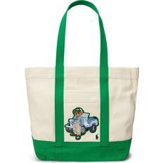 Polo Ralph Lauren Bear Tote Bag, Ecru/Clover
