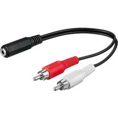 Goobay 3.5mm kablar - Svarta Goobay 3.5mm - 2RCA F-M 1.4m