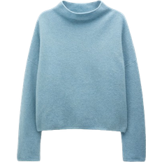 Filippa K Dam Överdelar Filippa K Mika Yak Funnelneck Sweater - Blue Melange