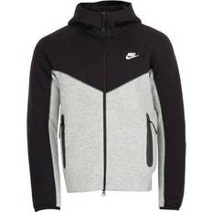 14 - Midiklänningar Kläder Nike Sportswear Tech Fleece Windrunner Men's Full Zip Hoodie - Dark Grey Heather/Black/White