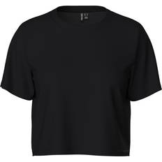 Dam - Jersey - Svarta T-shirts Pieces Pcsara Croppad T-shirt Svart