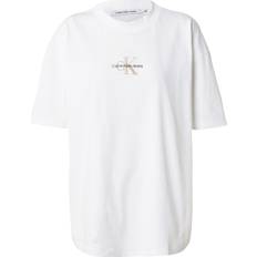 Calvin Klein Bomull - Dam - Vita T-shirts Calvin Klein Monogram Boyfriend T-shirt White