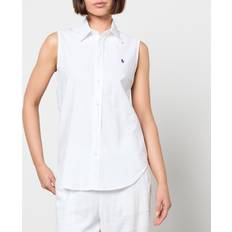 Polo Ralph Lauren Dam Blusar Polo Ralph Lauren – Vit ärmlös skjorta med logga-Vit/a