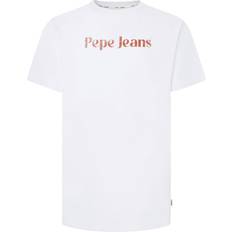 Pepe Jeans Herr T-shirts & Linnen Pepe Jeans Clifton T-shirt för män, Vit vit