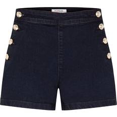 Morgan Dam Byxor & Shorts Morgan – Blå jeansshorts med knappdetaljer