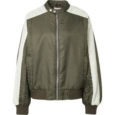 Topshop Jackor Topshop – Grön motorcykeljacka med bomber-stil nylon-Grön/a