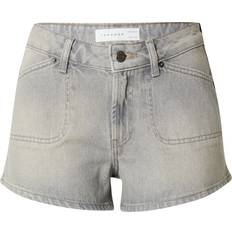 Topshop Dam Byxor & Shorts Topshop – Grå tvättade, korta jeansshorts-Grå/a