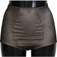 Dolce & Gabbana Trosor Dolce & Gabbana Beige Black Net Cotton Blend Chic Women's Underwear