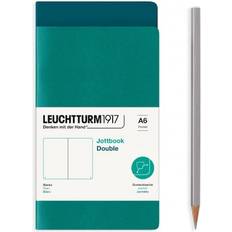 Leuchtturm Jottbook A6 blank grön/grön 2f