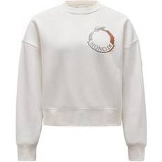 Moncler Fleece Överdelar Moncler Logo Motif Sweatshirt White