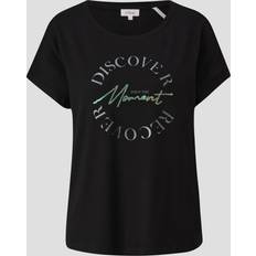 S.Oliver Dam T-shirts & Linnen s.Oliver T-Shirt mit Pailletten, Damen, schwarz