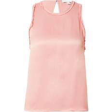 Topshop Dam T-shirts & Linnen Topshop – Rosa linne satin med slitna kanter och brottarringning, del av set-Pink
