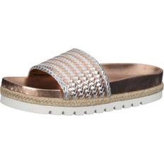La Strada Tofflor & Sandaler La Strada Damen Pantoletten Sommer-Schuhe mit Metallic-Optik 1803050-1645-A Rosa
