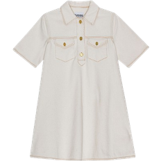 Ganni Dam - Korta klänningar Ganni Heavy Denim Mini Dress - White