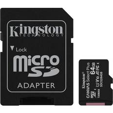 Kingston Minneskort & USB-minnen Kingston Canvas Select Plus microSDXC Class 10 UHS-I U1 V10 A1 100MB/s 64GB +Adapter